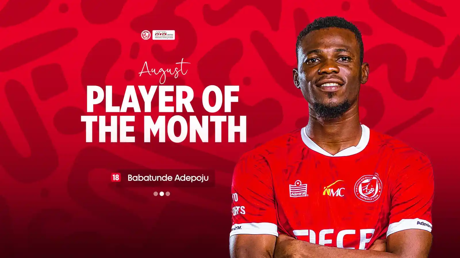 Babatunde wins August Men’s HTD Player of the Month award